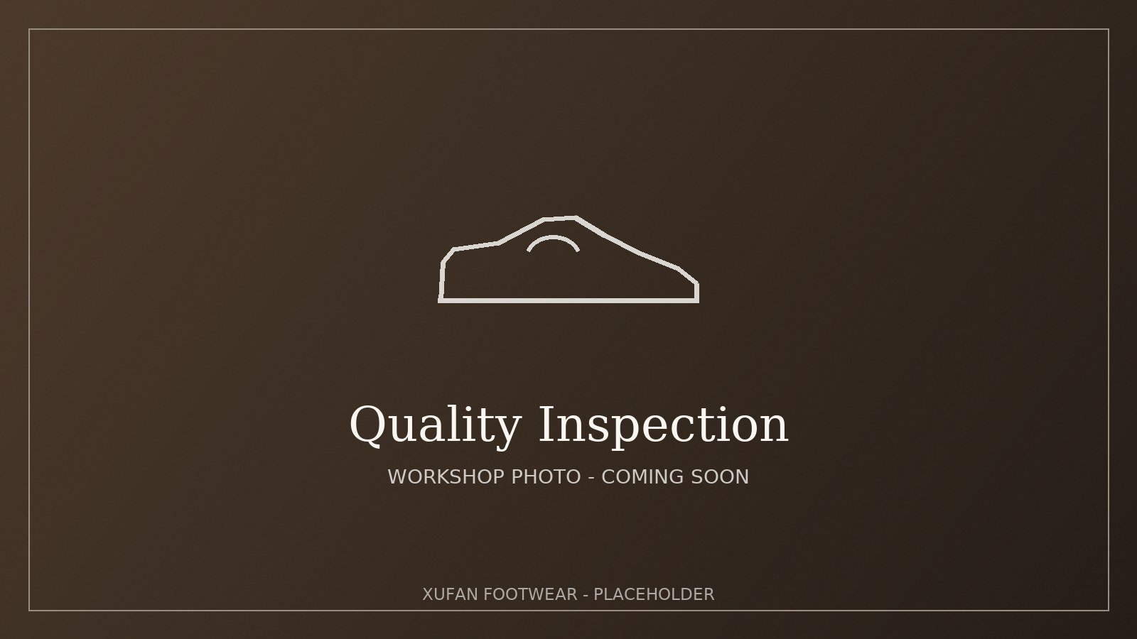 Quality inspection area at XuFan footwear factory