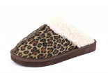 The Leopard Plush Mule Slipper— OEM footwear manufacturer