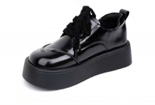 Patent Platform Lace Loafers — OEM footwear manufacturer