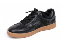 Black Texture Court Sneaker — OEM German Trainers